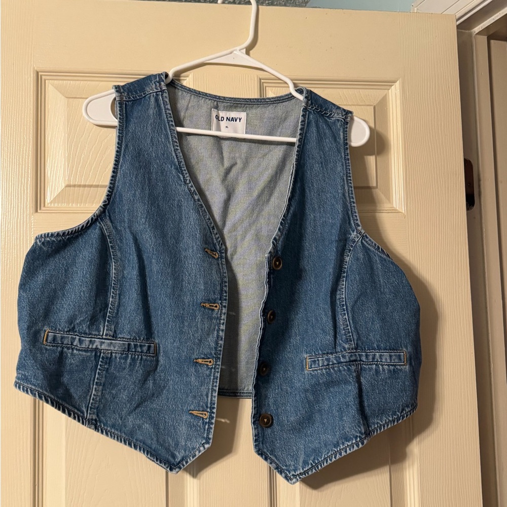 Old Navy Light Blue Denim Vest